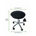 Gfancy Fixtures Black & Chrome Active Sitting Rolling Balance Desk Chair GF3671572